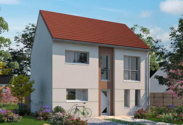 Maison contemporaine R+1 avec garde-corps