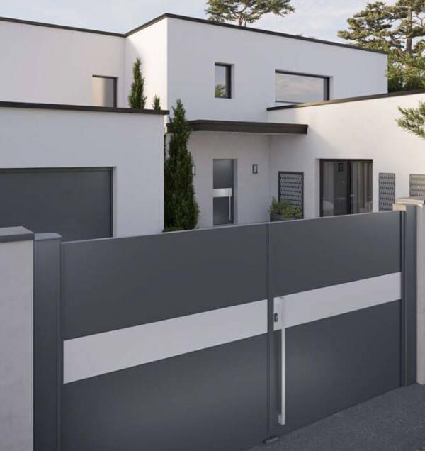 Portail battant moderne aluminium