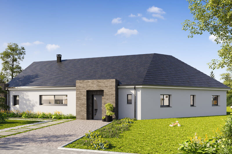 Rendu et plan de maisons sur mesure Résidences Picardes