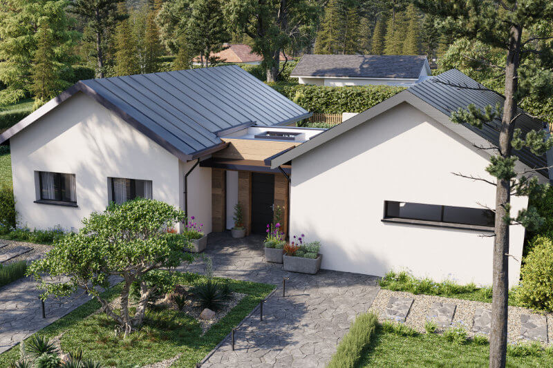 Rendu et plan de maisons sur mesure Résidences Picardes