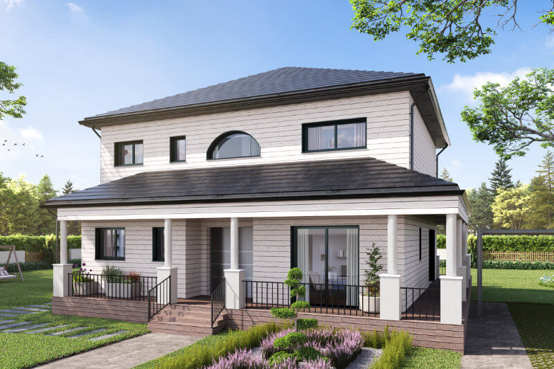 Rendu et plan de maisons sur mesure Résidences Picardes