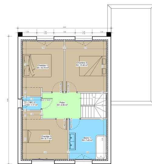 Rendu et plan de maisons sur-mesure à Amiens