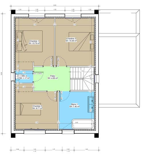 Rendu et plan de maisons sur-mesure à Amiens